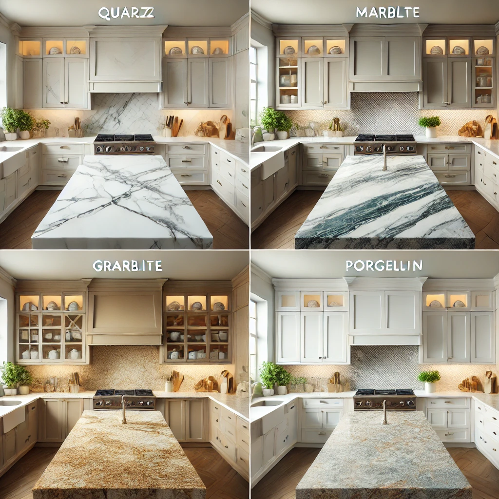 Quartz vs Marble vs Granite vs Porcelain Countertops Which One is Right for You