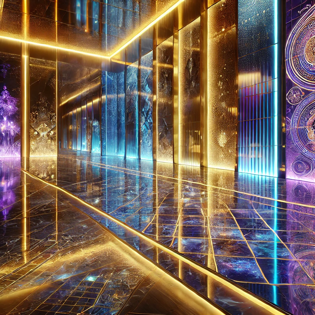 light effect on tiles