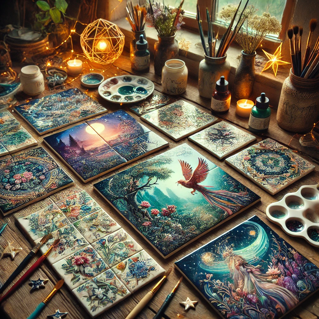 diy-ghibli-Inspired-tile-art-ideas