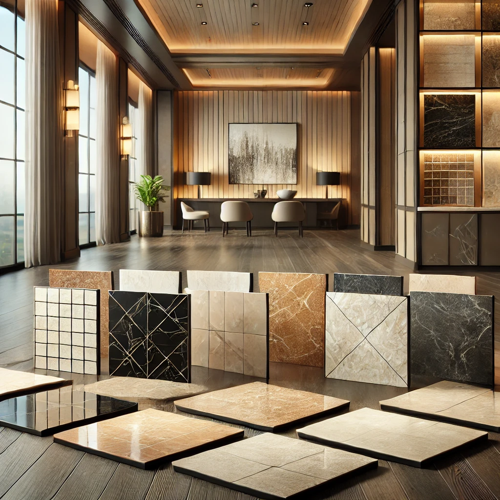 The Ultimate Guide to 12x12 Tiles: Versatility, Styles & Expert Tips for Every Space 3 A professional high resolution image showcasing 12x12 tiles arranged in a stylish interior setting. Highlight various materials like ceramic marble