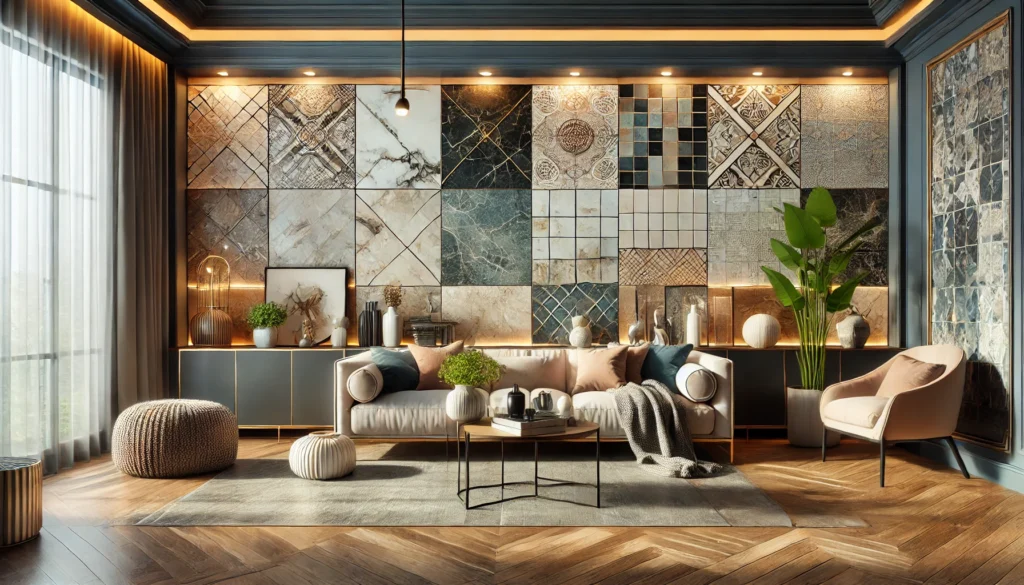 20+ Stunning Wall Tiles for Your Living Room That Will Transform Your Space! 3 stylish-living-room-with-stunning-wall-tiles