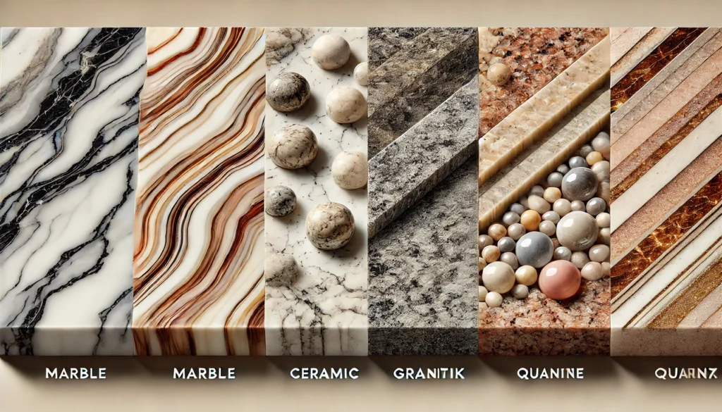 Mermer vs Seramik vs Granit vs Kuvars: Hangi Tezgah Daha Dayanıklı? Öğrenin!