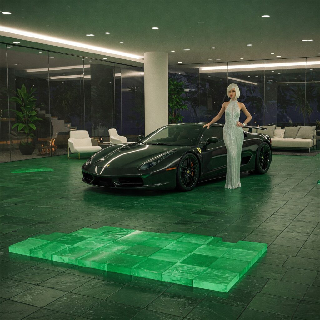 10 Gorgeous Green Floor Tile Ideas That Will Refresh Your Space 6 green-garage-floor-tile-ideas-dubai-exhibition