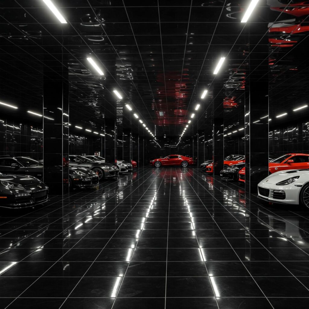luxurious black tiles designs