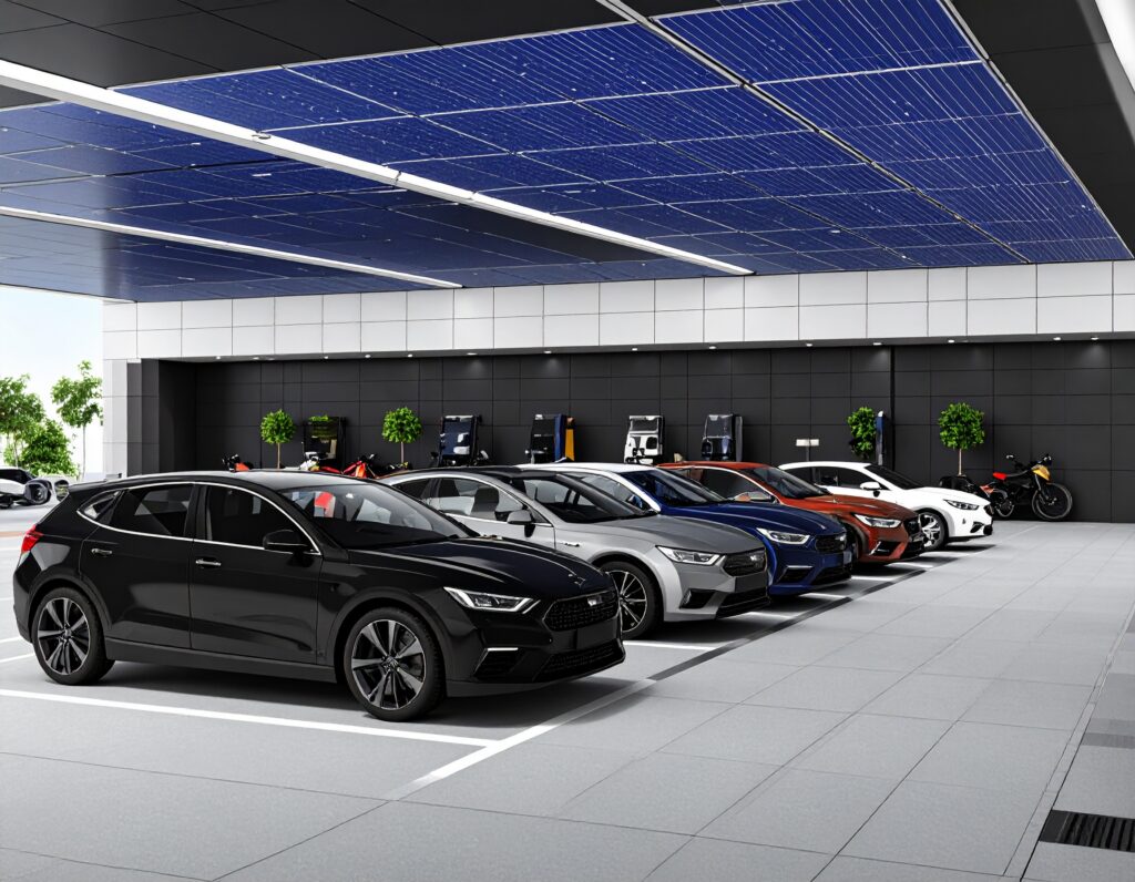 Solar Roof Tiles: The Future of Sleek, Sustainable Home Energy 18 future solar parking ideas
