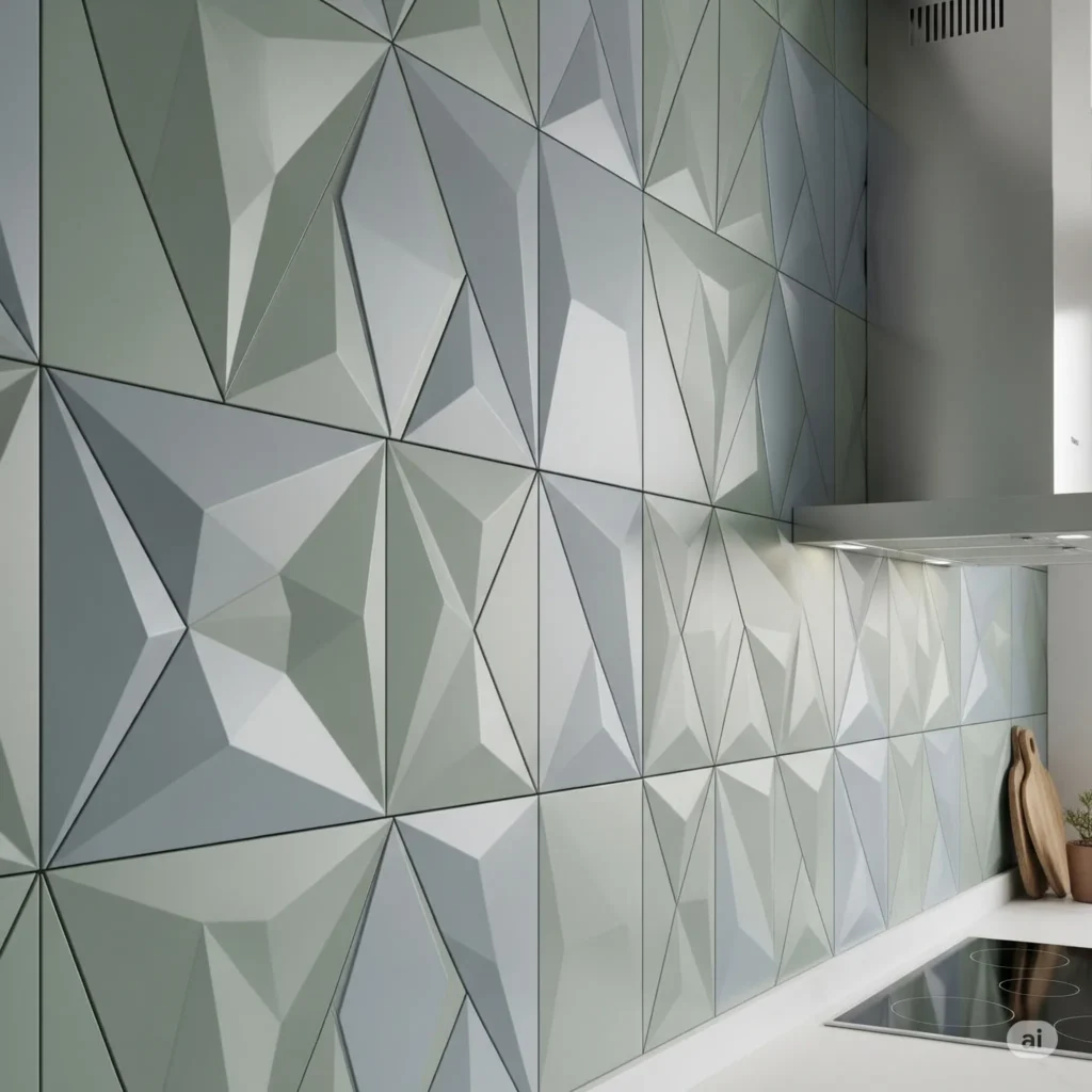 3D Tiles for Kitchen wall and floor design