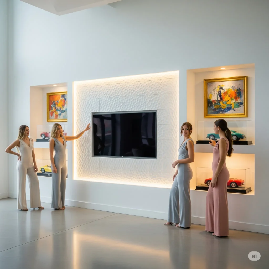 Modern TV Wall Tiles Design: The Ultimate Guide to Breathtaking Media Walls 10 modern-tv-wall-tiles-design