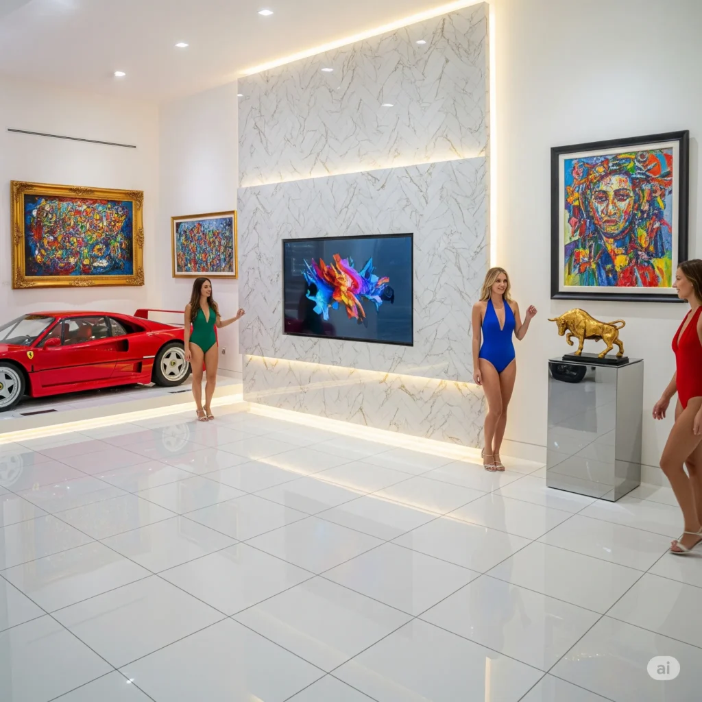 Modern TV Wall Tiles Design: The Ultimate Guide to Breathtaking Media Walls 11 tv-unit-tiles-design